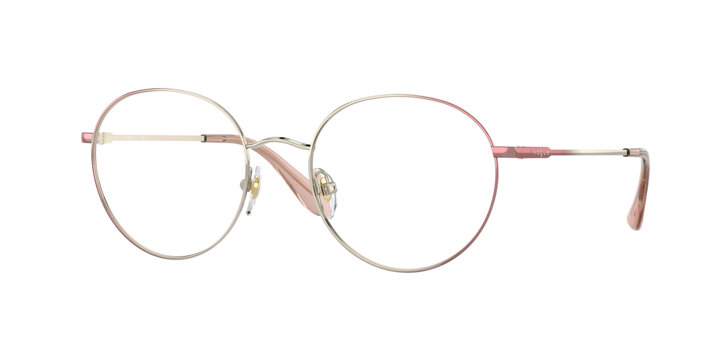 Vogue VO4177 Phantos Eyeglasses 5155-Red Gradient Pale Gold 52-135-19 - Color Map Red