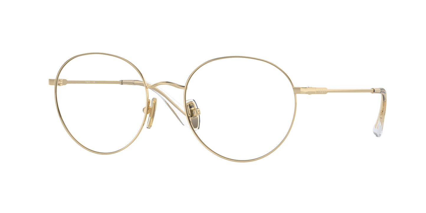 Vogue VO4177 Phantos Eyeglasses 848-Pale Gold 52-135-19 - Color Map Gold
