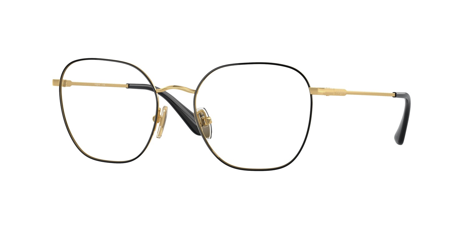 Vogue VO4178 Square Eyeglasses 280-Top Black/Gold 52-135-18 - Color Map Black
