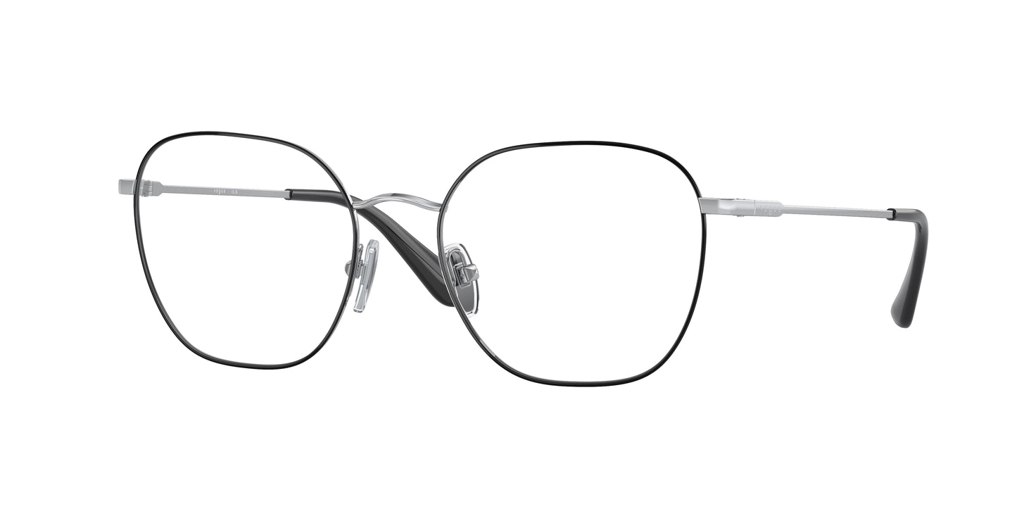 Vogue VO4178 Square Eyeglasses 323-Top Black/Silver 52-135-18 - Color Map Black