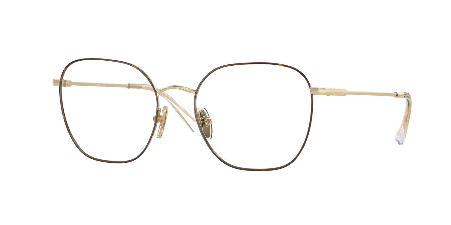 Vogue VO4178 Square Eyeglasses 5078-Top Havana/Pale Gold 52-135-18 - Color Map Brown
