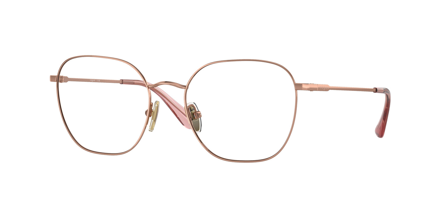 Vogue VO4178 Square Eyeglasses 5152-Rose Gold 52-135-18 - Color Map Gold