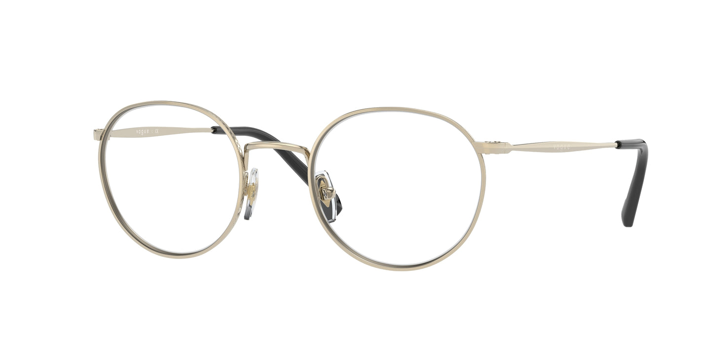 Vogue VO4183 Phantos Eyeglasses 848-Pale Gold 51-145-21 - Color Map Gold