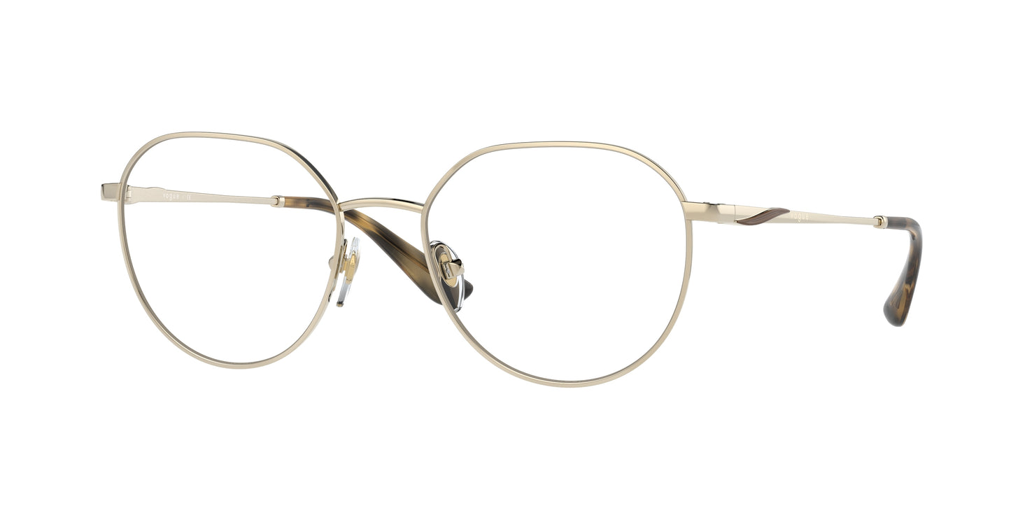 Vogue VO4209 Irregular Eyeglasses 848-Pale Gold 52-140-18 - Color Map Gold