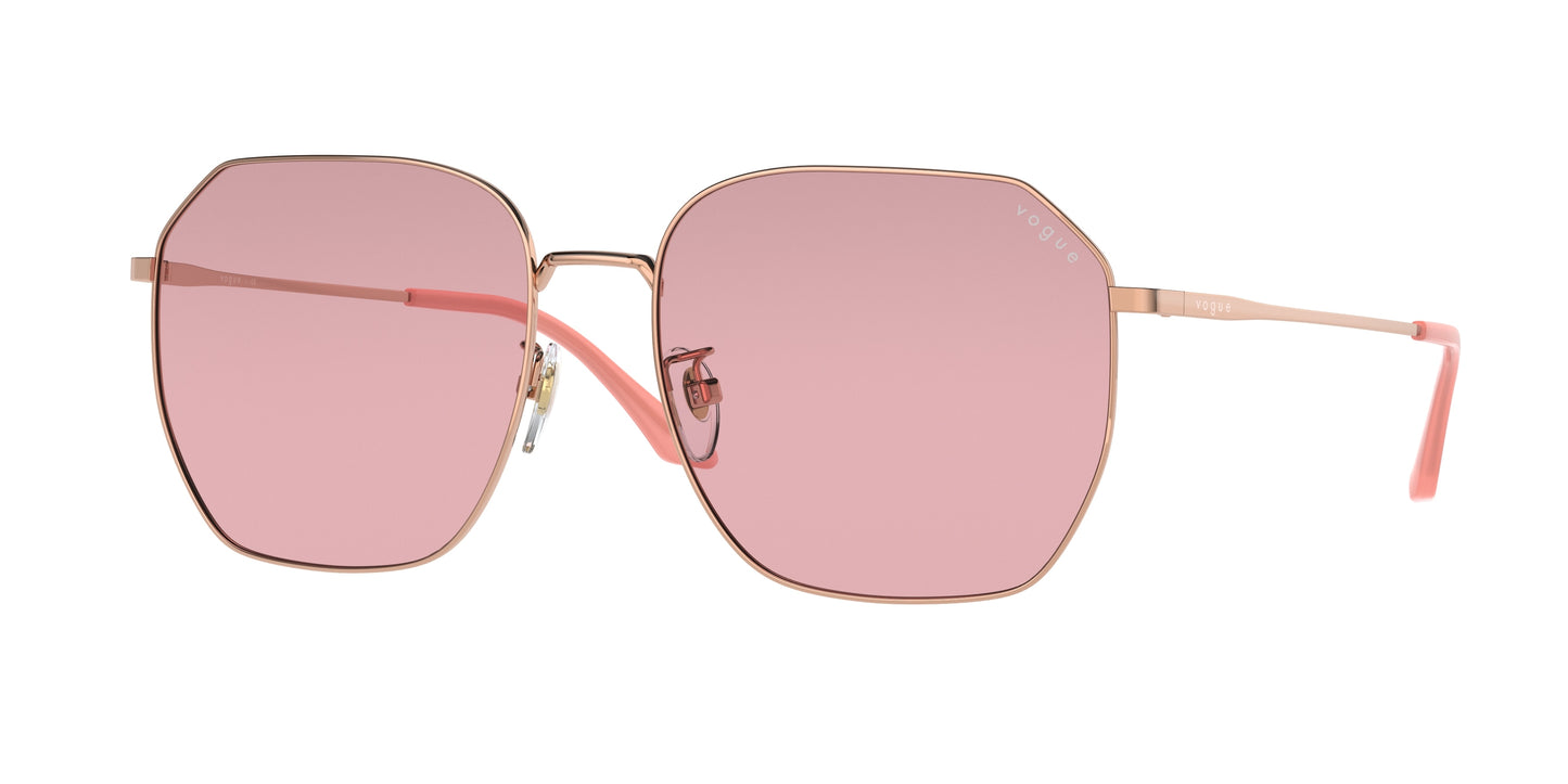 Vogue VO4215SD Irregular Sunglasses 515284-Rose Gold 58-145-17 - Color Map Gold
