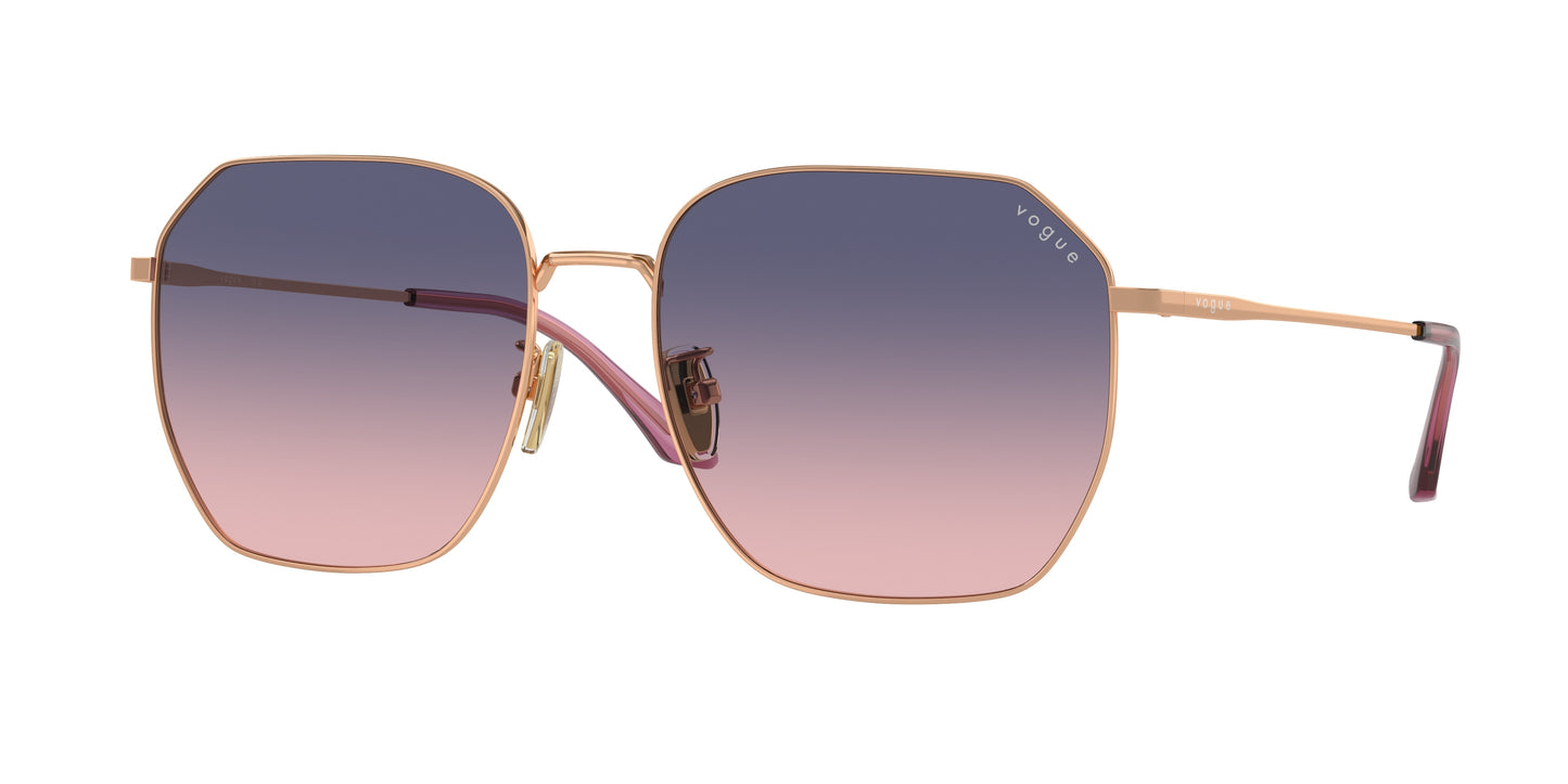 Vogue VO4215SD Irregular Sunglasses 5152I6-Rose Gold 58-145-17 - Color Map Gold