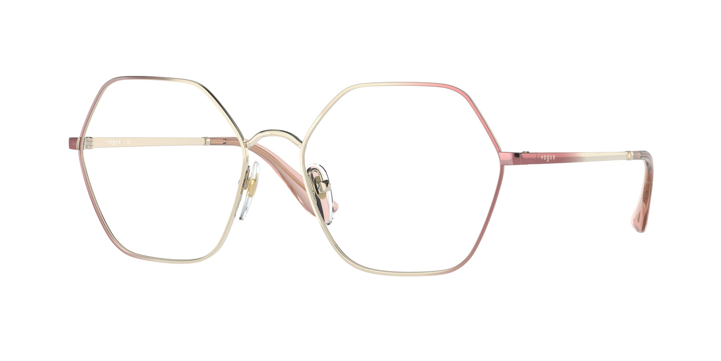 Vogue VO4226 Irregular Eyeglasses 5155-Red Gradient Pale Gold 55-135-17 - Color Map Red