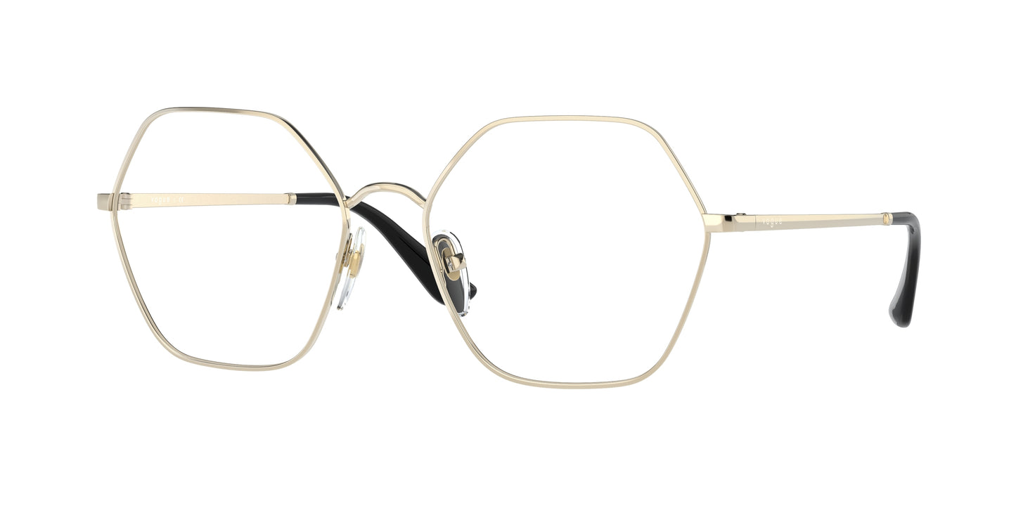 Vogue VO4226 Irregular Eyeglasses 848-Pale Gold 55-135-17 - Color Map Gold