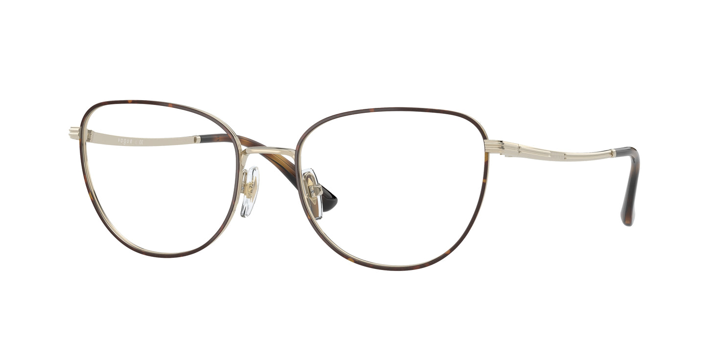 Vogue VO4229 Butterfly Eyeglasses 5078-Top Havana/Pale Gold 53-140-18 - Color Map Brown