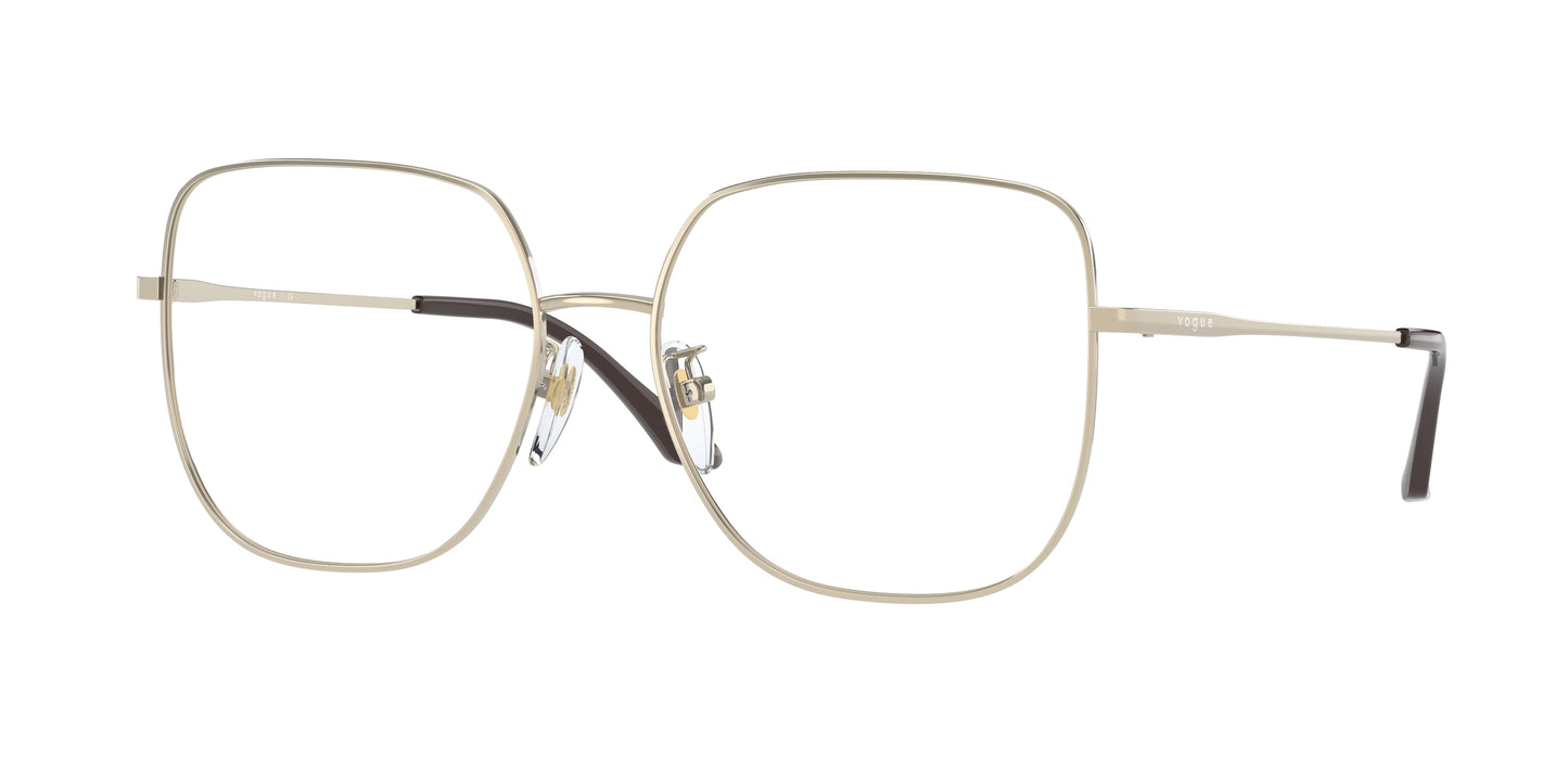 Vogue VO4238D Irregular Eyeglasses 848-Pale Gold 56-145-16 - Color Map Gold