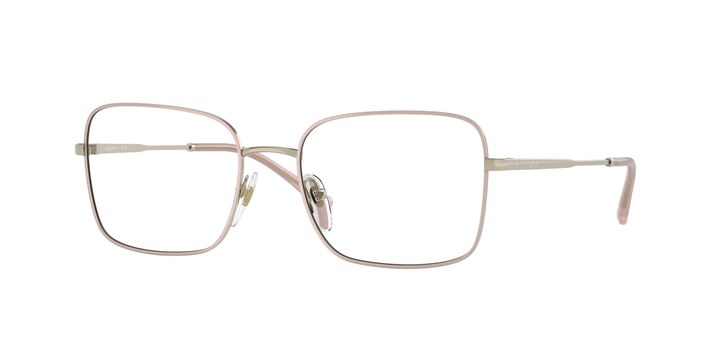 Vogue VO4252 Rectangle Eyeglasses 5174-Top Beige/Pale Gold 51-135-18 - Color Map Brown