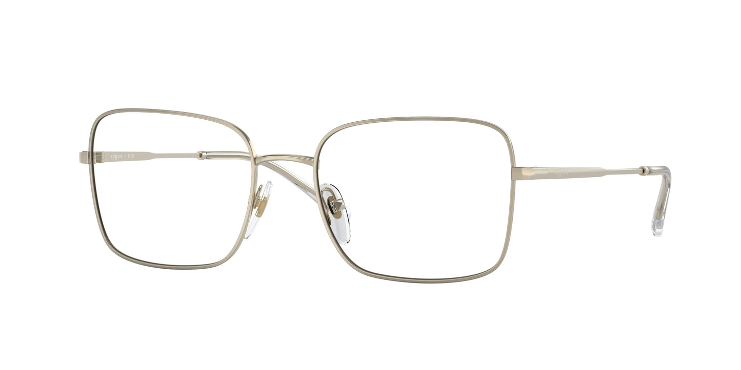 Vogue VO4252 Rectangle Eyeglasses 848-Pale Gold 53-135-18 - Color Map Gold