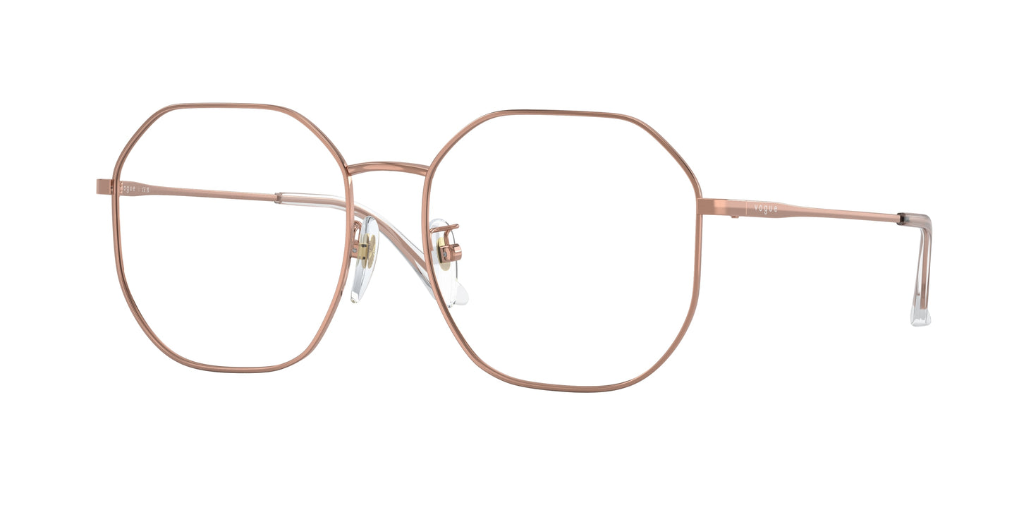 Vogue VO4260D Irregular Eyeglasses 5152-Rose Gold 54-145-16 - Color Map Gold