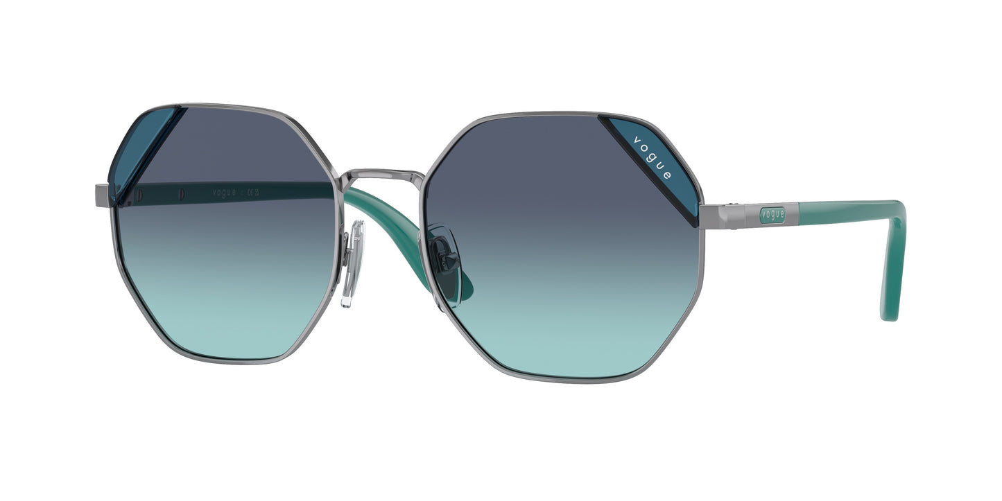 Vogue VO4268S Irregular Sunglasses 548/4S-Gunmetal 55-140-18 - Color Map Grey