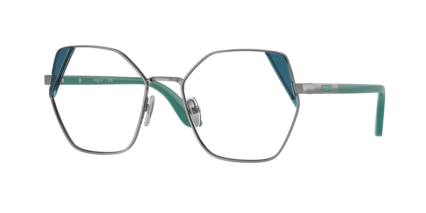 Vogue VO4270 Irregular Eyeglasses 548-Gunmetal 54-140-18 - Color Map Grey