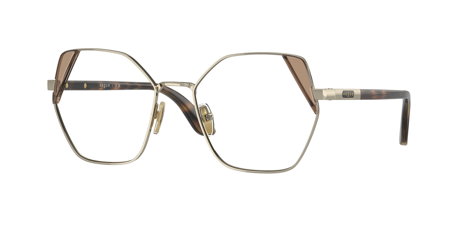 Vogue VO4270 Irregular Eyeglasses 848-Pale Gold 54-140-18 - Color Map Gold