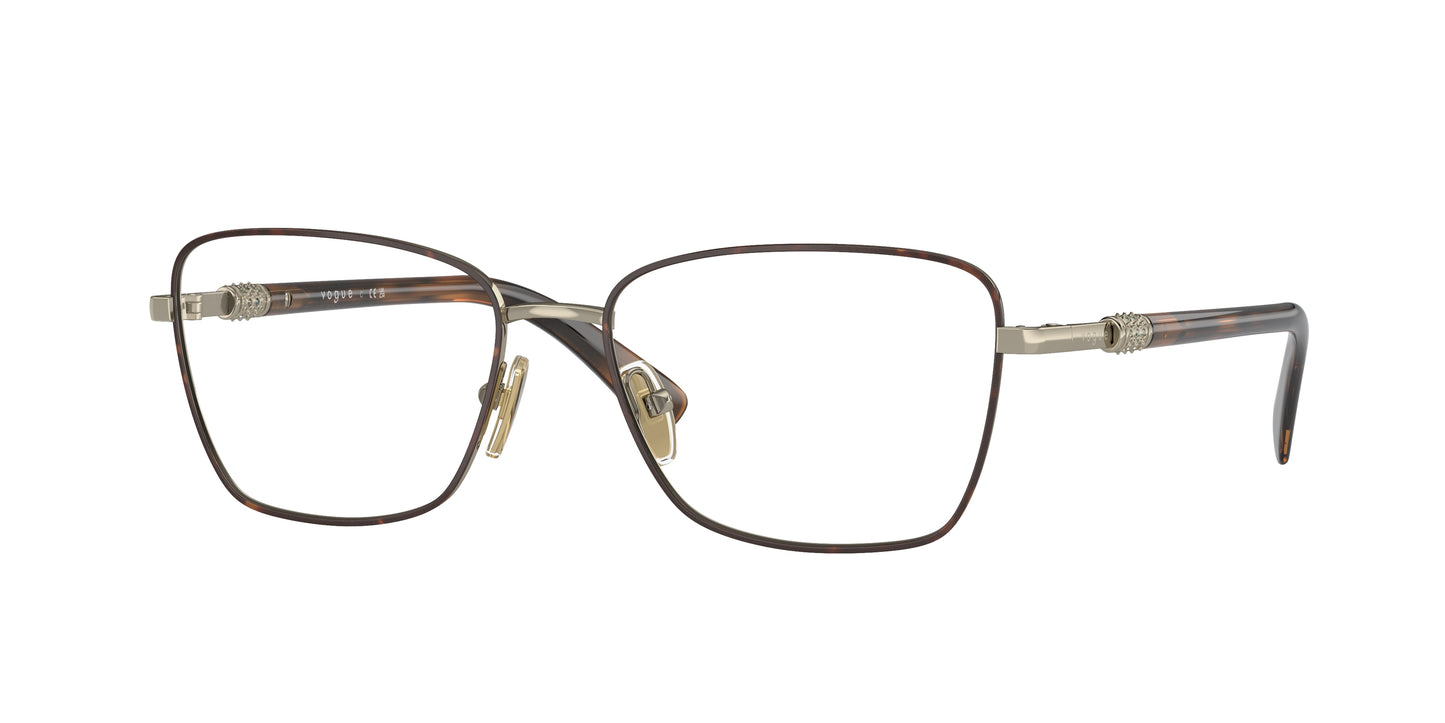 Vogue VO4271B Butterfly Eyeglasses 5078-Top Havana/Pale Gold 54-135-16 - Color Map Brown