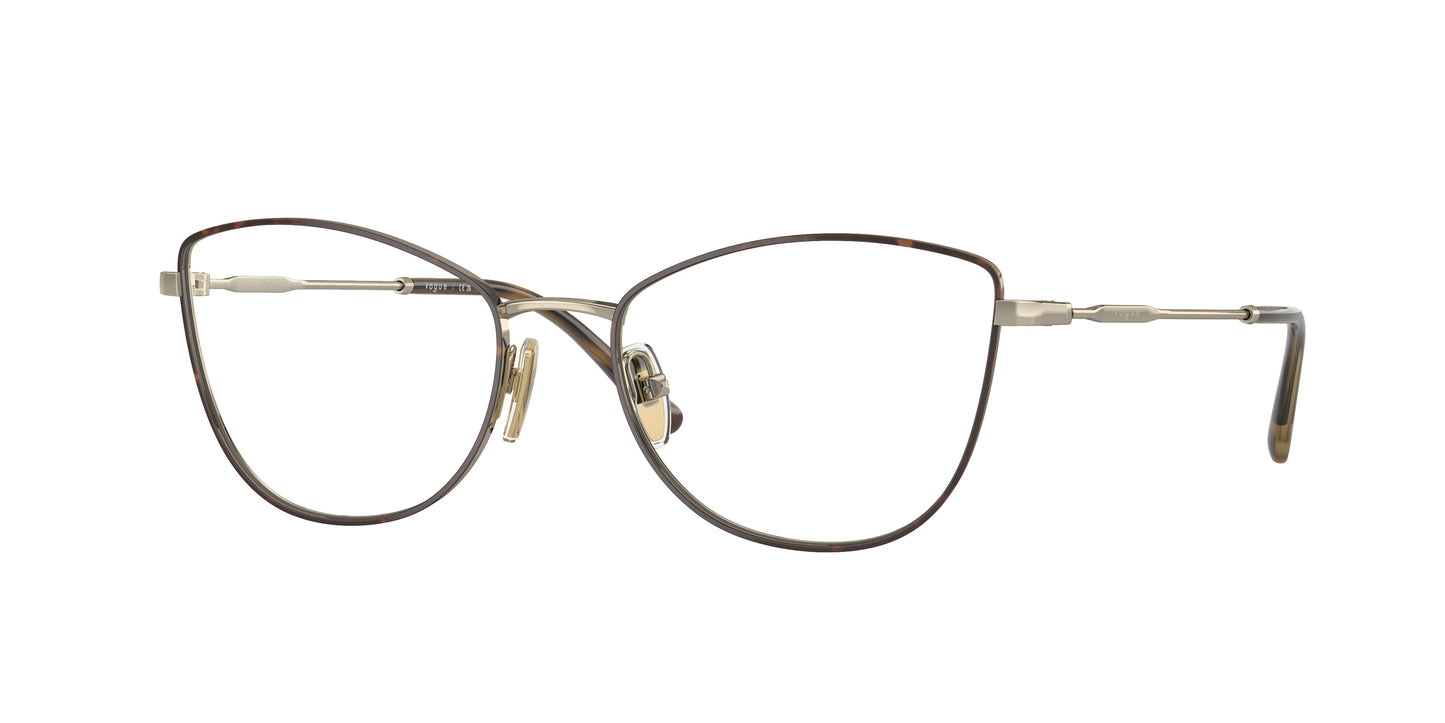 Vogue VO4273 Cat Eye Eyeglasses 5078-Top Havana/Pale Gold 53-135-17 - Color Map Brown