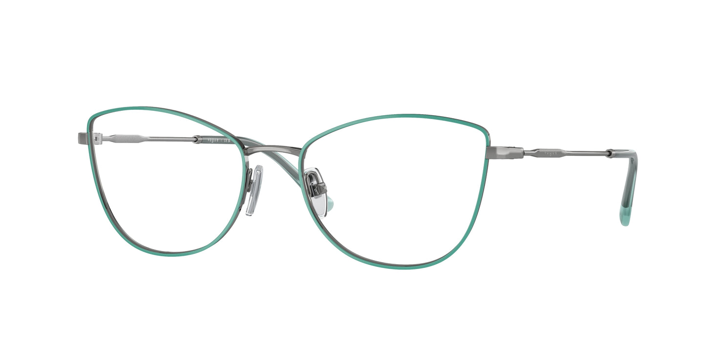 Vogue VO4273 Cat Eye Eyeglasses 548-Top Water Green/Gunmetal 53-135-17 - Color Map Green