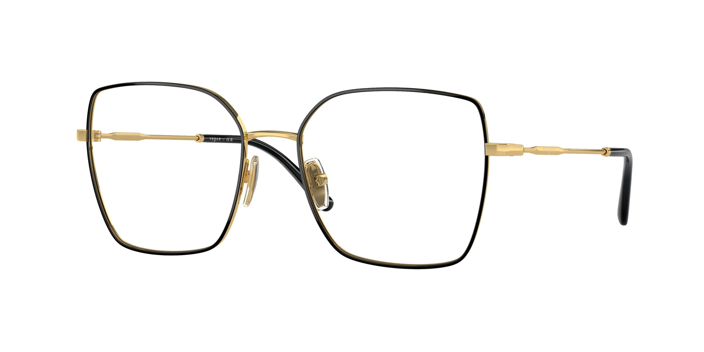 Vogue VO4274 Irregular Eyeglasses 352-Top Black/Gold 53-135-17 - Color Map Black