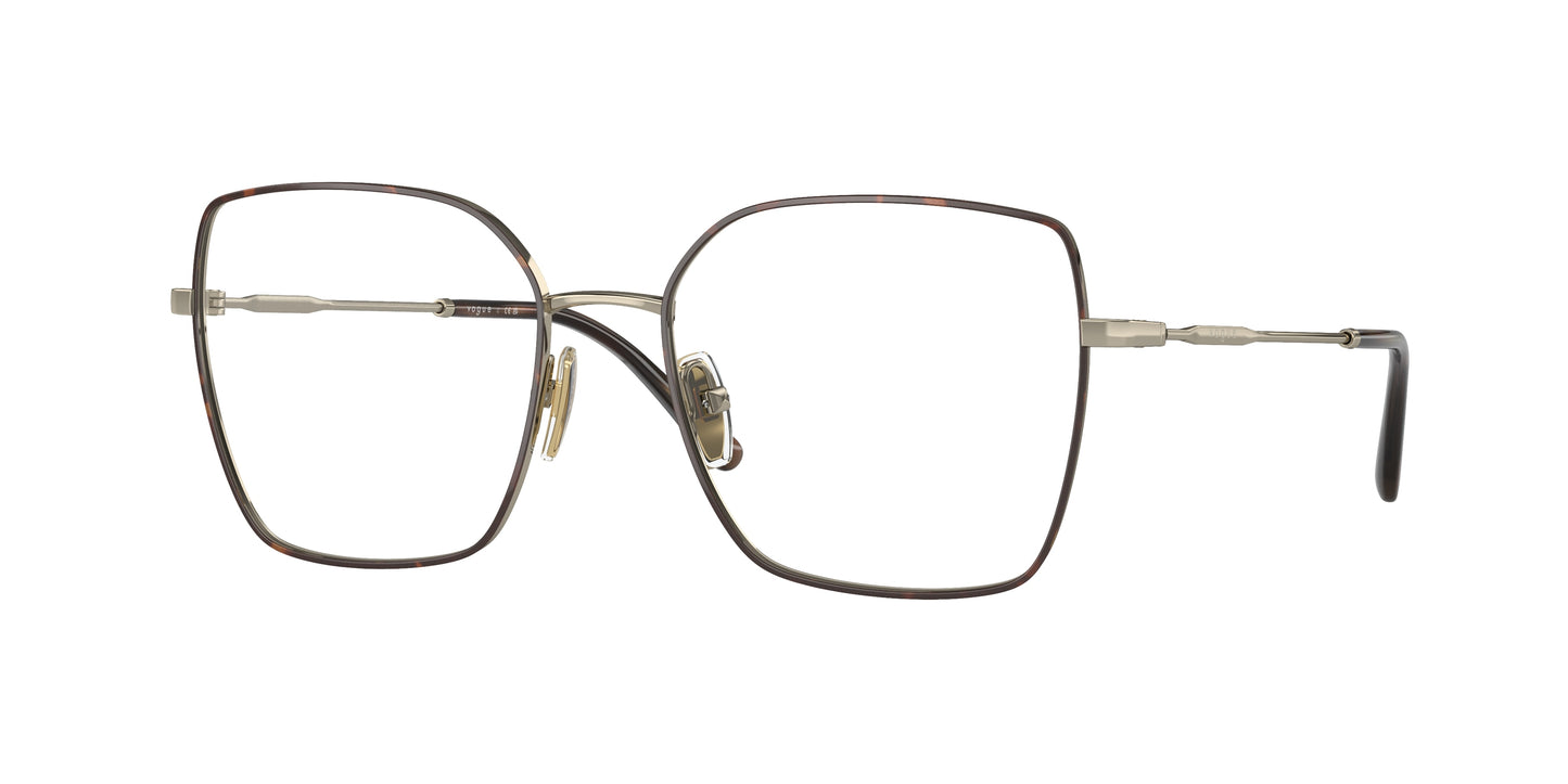 Vogue VO4274 Irregular Eyeglasses 5078-Top Havana/Pale Gold 53-135-17 - Color Map Brown