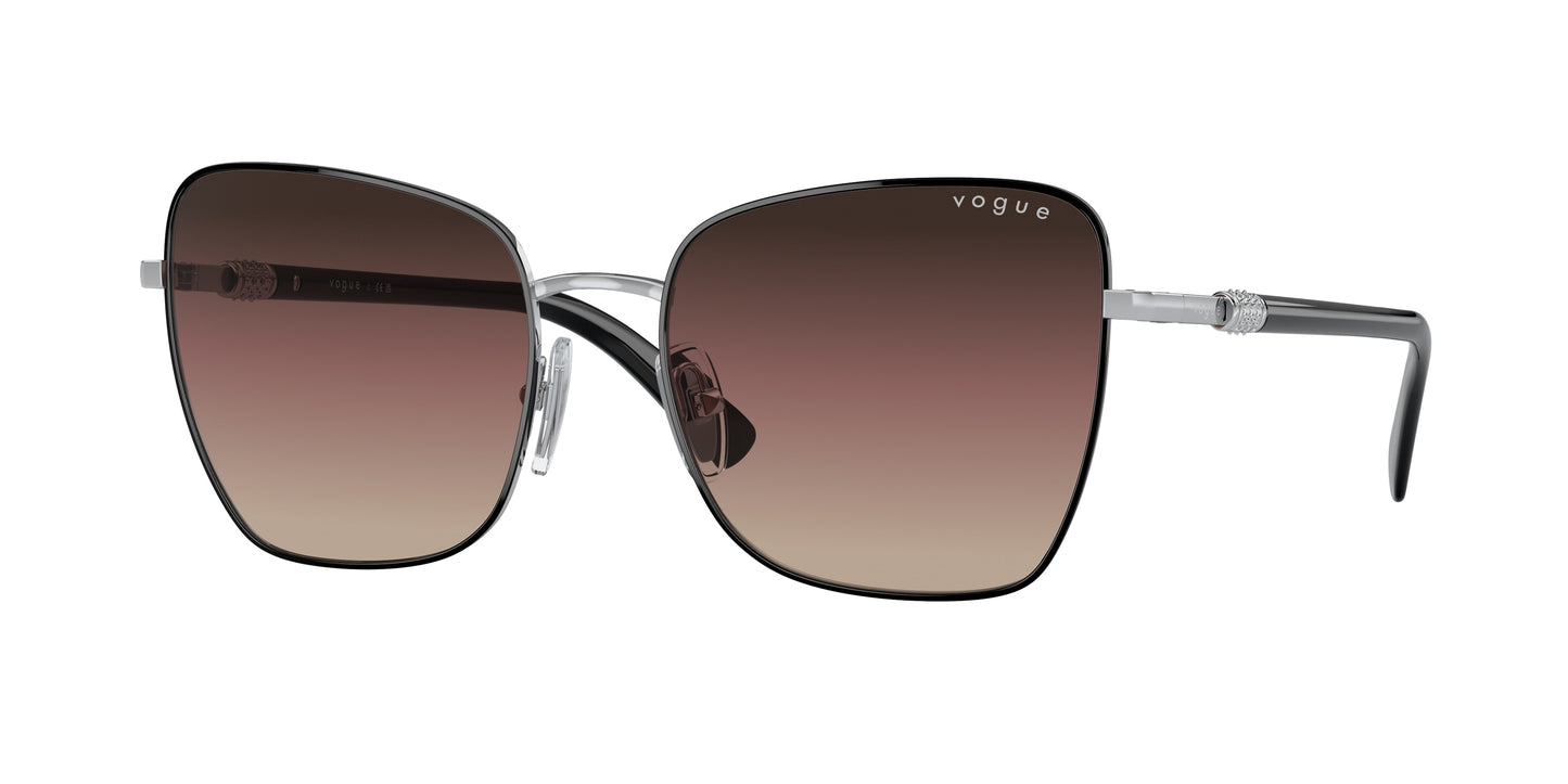 Vogue VO4277SB Butterfly Sunglasses 352/E2-Top Black/Silver 56-140-18 - Color Map Black