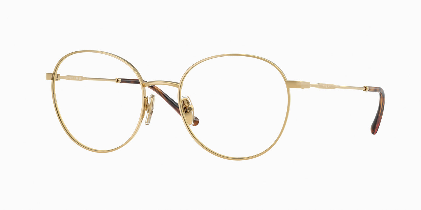 Vogue VO4280 Phantos Eyeglasses 5042-Gold 52-140-18 - Color Map Gold