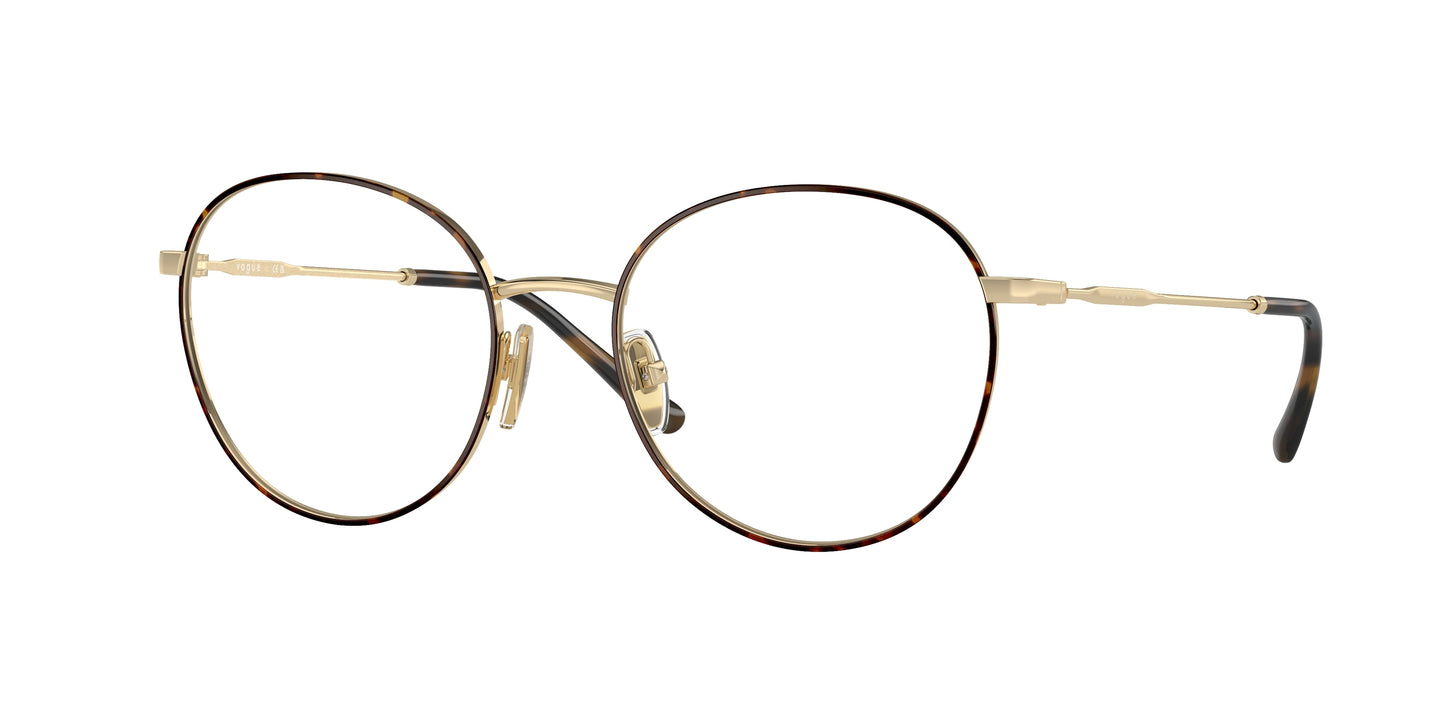 Vogue VO4280 Phantos Eyeglasses 5078-Top Havana/Pale Gold 52-140-18 - Color Map Brown