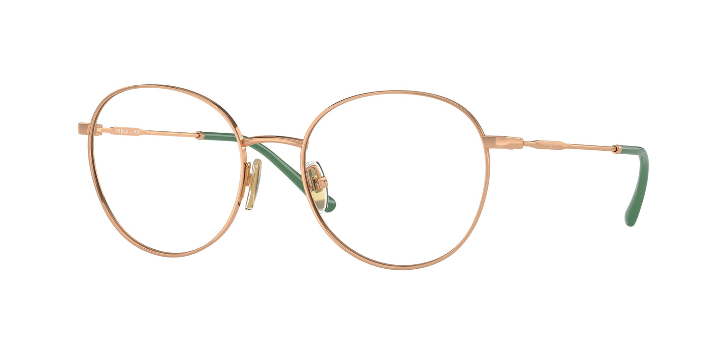 Vogue VO4280 Phantos Eyeglasses 5152-Rose Gold 52-140-18 - Color Map Gold