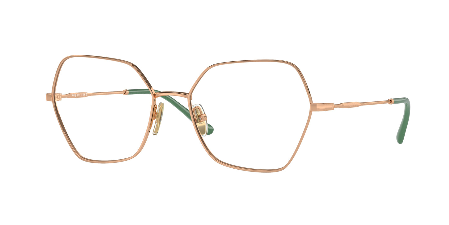 Vogue VO4281 Irregular Eyeglasses 5152-Rose Gold 54-140-17 - Color Map Gold