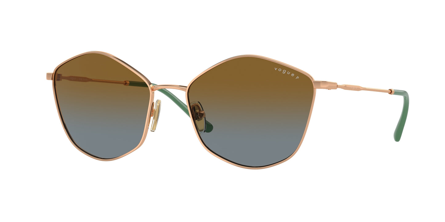 Vogue VO4282S Irregular Sunglasses 51521F-Rose Gold 56-140-17 - Color Map Gold