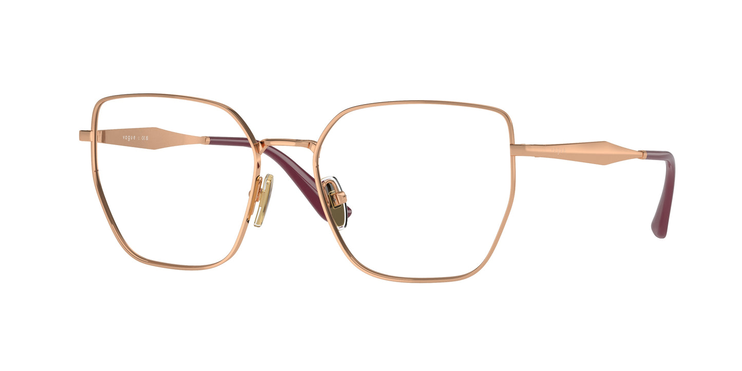 Vogue VO4283 Irregular Eyeglasses 5152-Rose Gold 53-140-17 - Color Map Gold