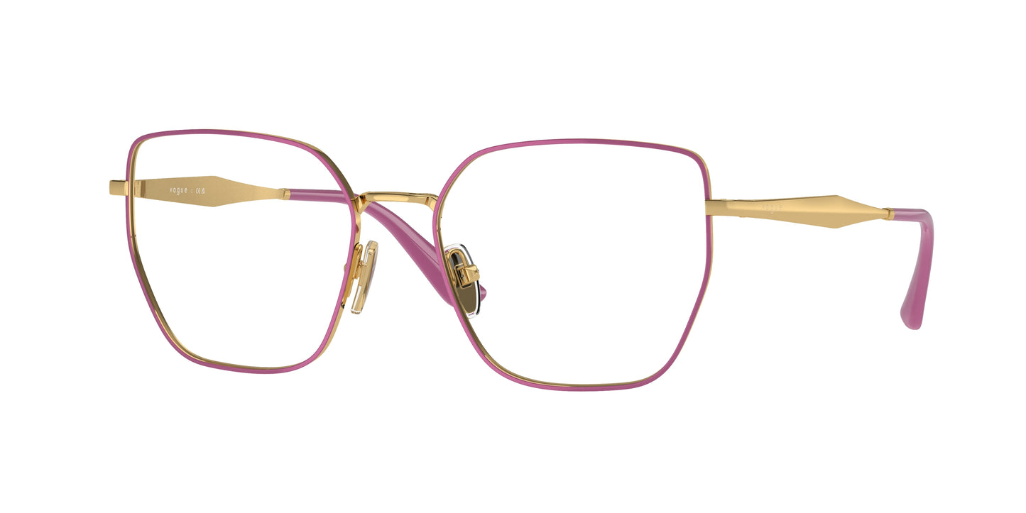Vogue VO4283 Irregular Eyeglasses 5186-Top Fucsia/Gold 53-140-17 - Color Map Pink