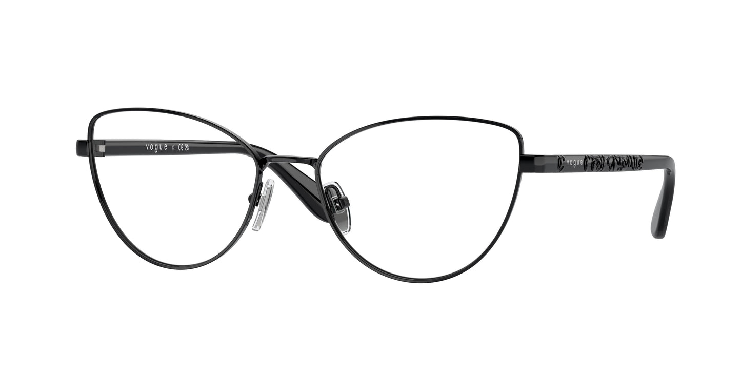 Vogue VO4285 Cat Eye Eyeglasses 352-Black 55-135-17 - Color Map Black