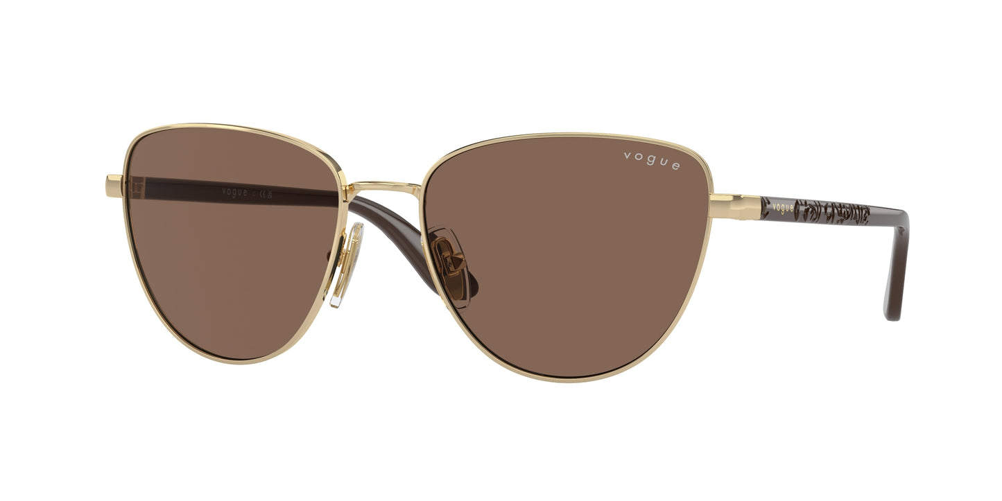 Vogue VO4286S Cat Eye Sunglasses 848/73-Pale Gold 56-135-17 - Color Map Gold