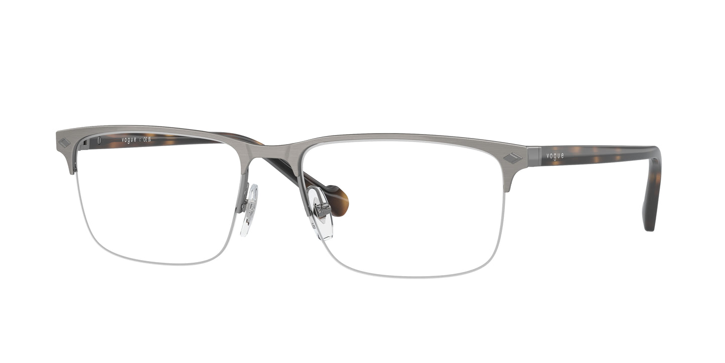 Vogue VO4292 Rectangle Eyeglasses 548-Brushed Gunmetal 54-145-17 - Color Map Grey