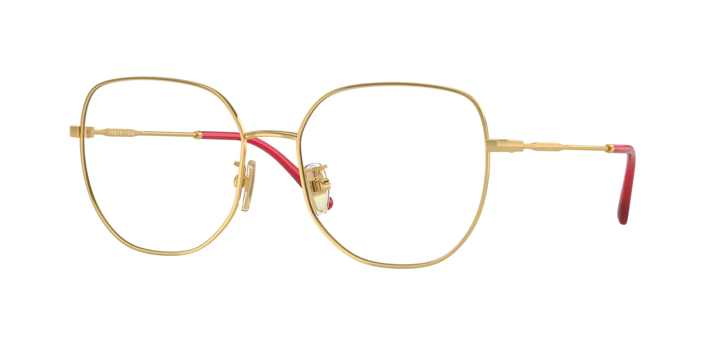 Vogue VO4296D Irregular Eyeglasses 280-Gold 54-140-17 - Color Map Gold