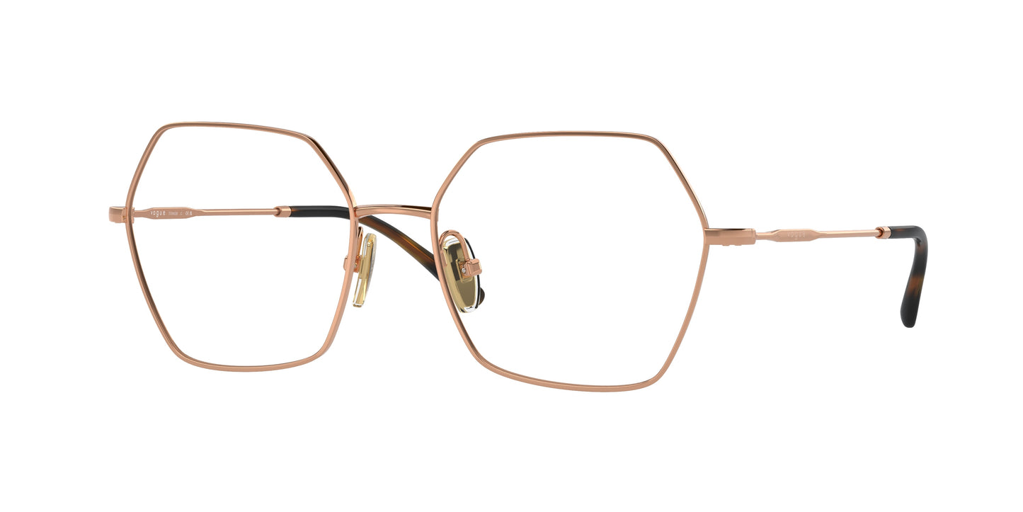 Vogue VO4297T Irregular Eyeglasses 5192-Rose Gold 53-140-17 - Color Map Gold