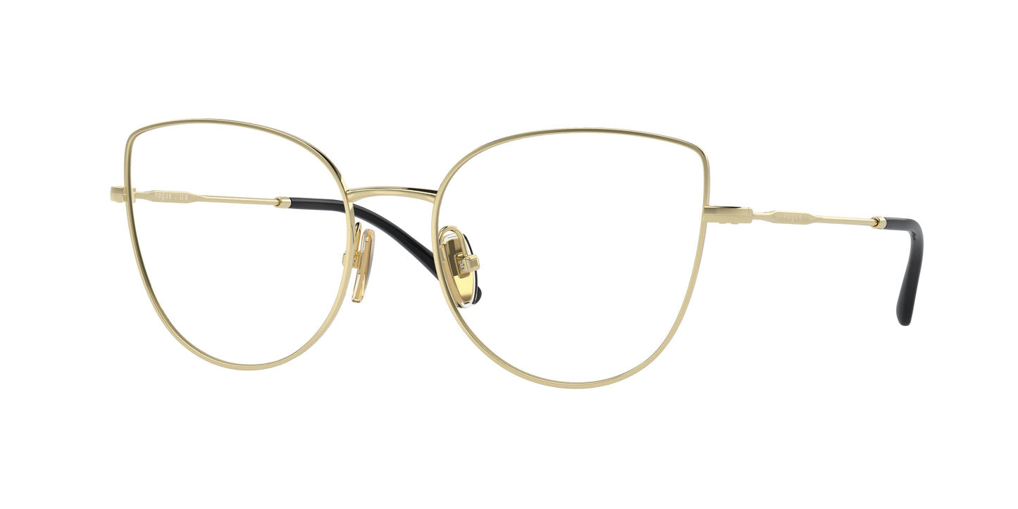 Vogue VO4298T Cat Eye Eyeglasses 5191-Light Gold 53-140-18 - Color Map Gold