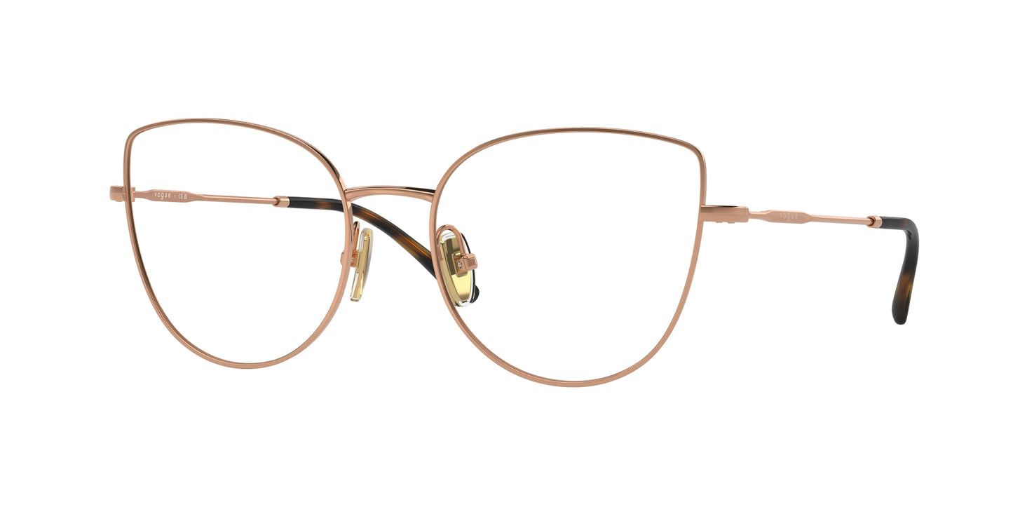Vogue VO4298T Cat Eye Eyeglasses 5192-Rose Gold 53-140-18 - Color Map Gold