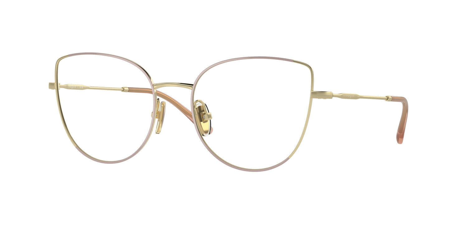 Vogue VO4298T Cat Eye Eyeglasses 5193-Top Nude/Light Gold 53-140-18 - Color Map Brown