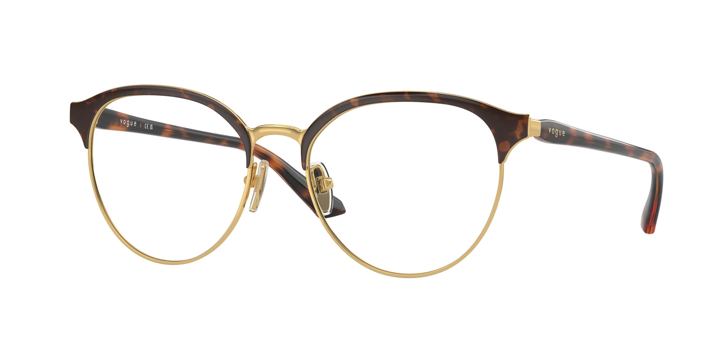 Vogue VO4305 Phantos Eyeglasses 5078-Top Havana/Gold 51-140-17 - Color Map Brown