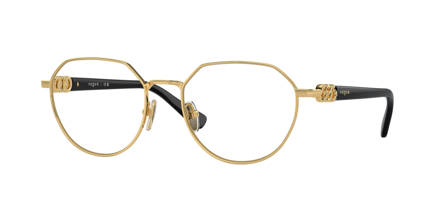 Vogue VO4311B Irregular Eyeglasses 280-Gold 53-140-18 - Color Map Gold