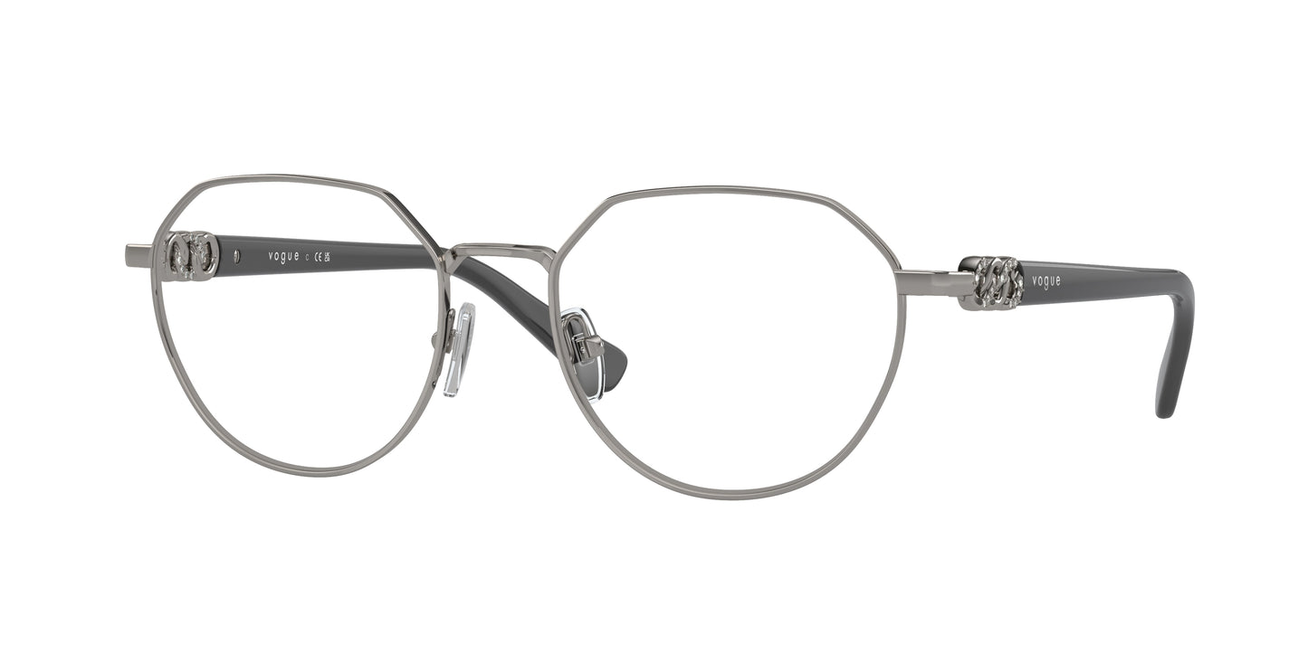 Vogue VO4311B Irregular Eyeglasses 548-Gunmetal 53-140-18 - Color Map Grey