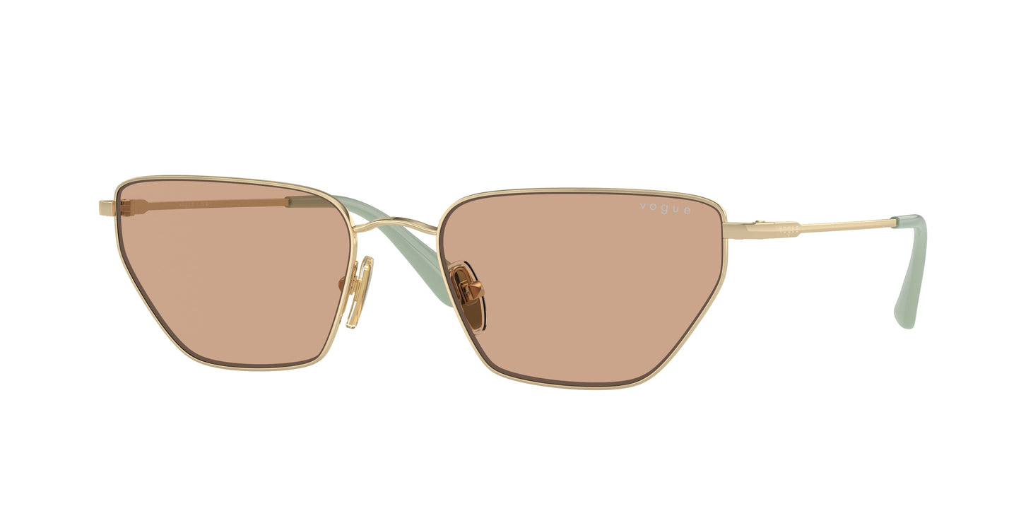 Vogue VO4316S Irregular Sunglasses 848/3-Pale Gold 56-135-18 - Color Map Gold
