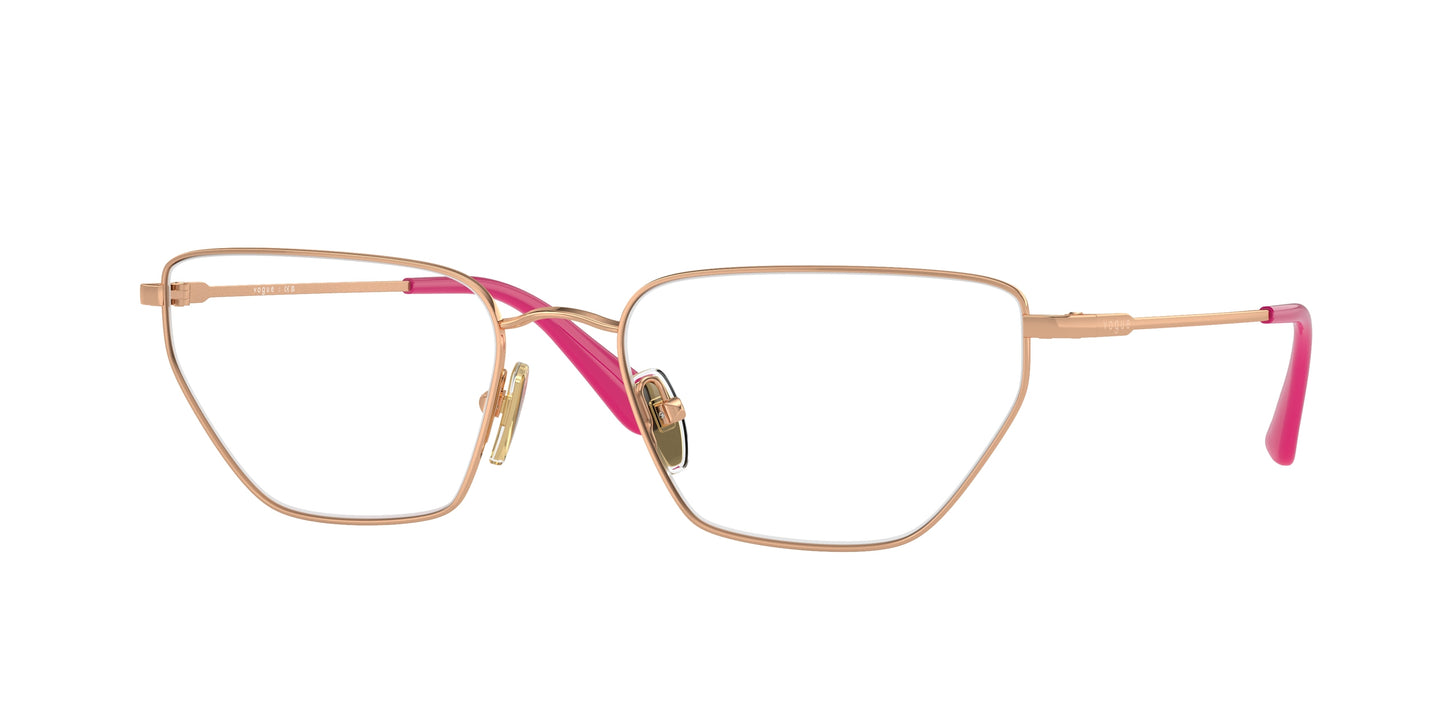 Vogue VO4317 Irregular Eyeglasses 5152-Rose Gold 56-135-18 - Color Map Gold