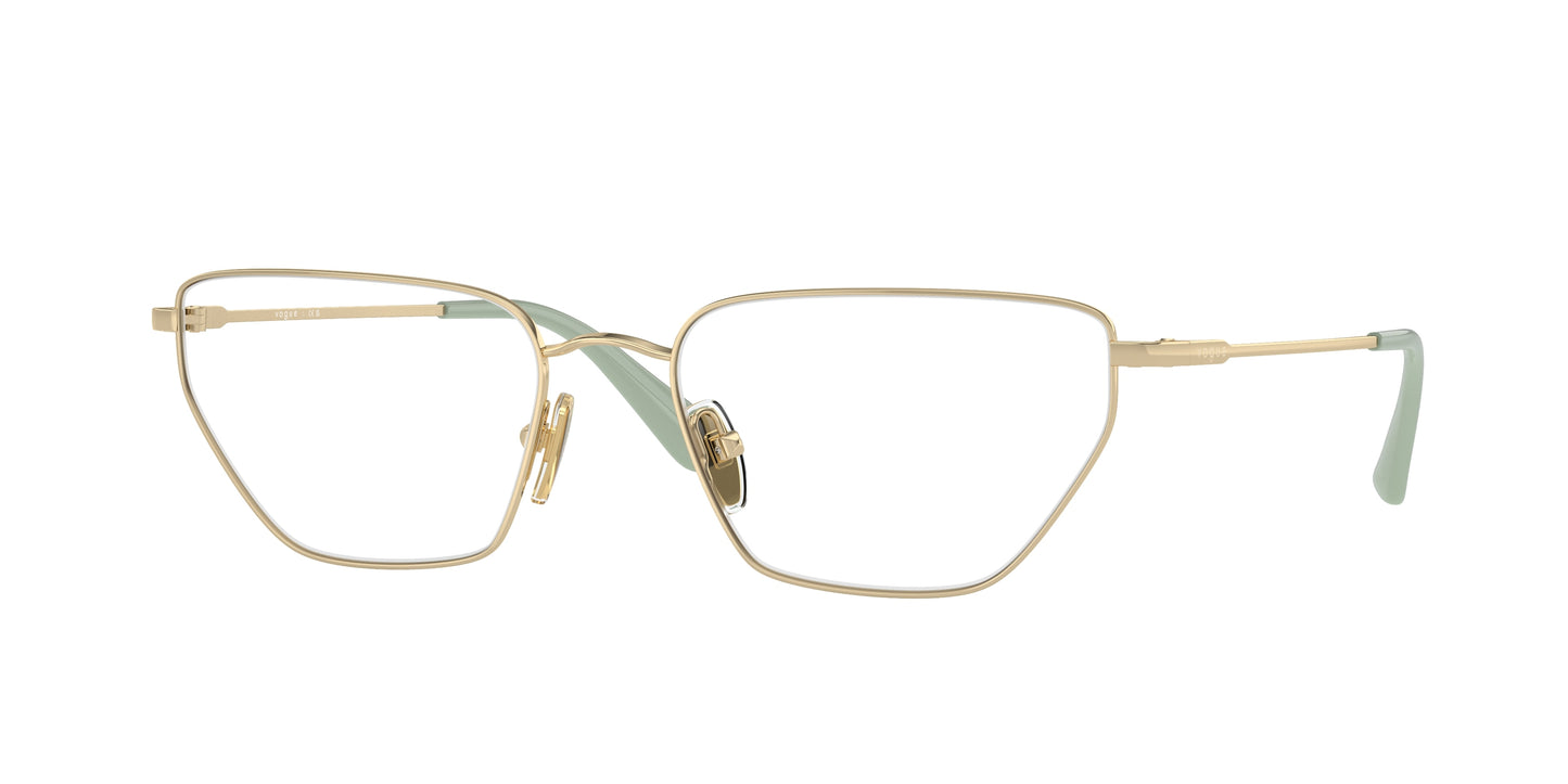Vogue VO4317 Irregular Eyeglasses 848-Pale Gold 56-135-18 - Color Map Gold