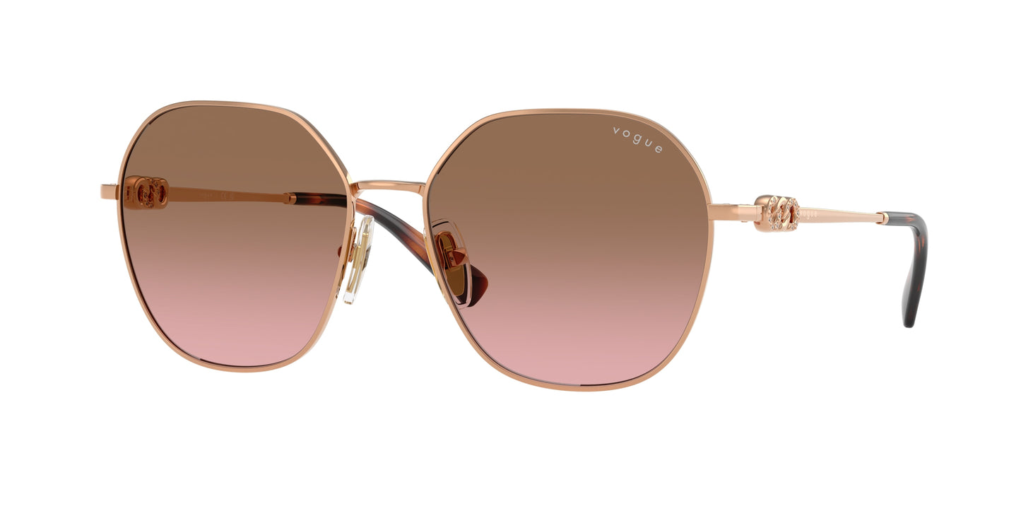 Vogue VO4318SB Irregular Sunglasses 515214-Rose Gold 55-140-16 - Color Map Gold