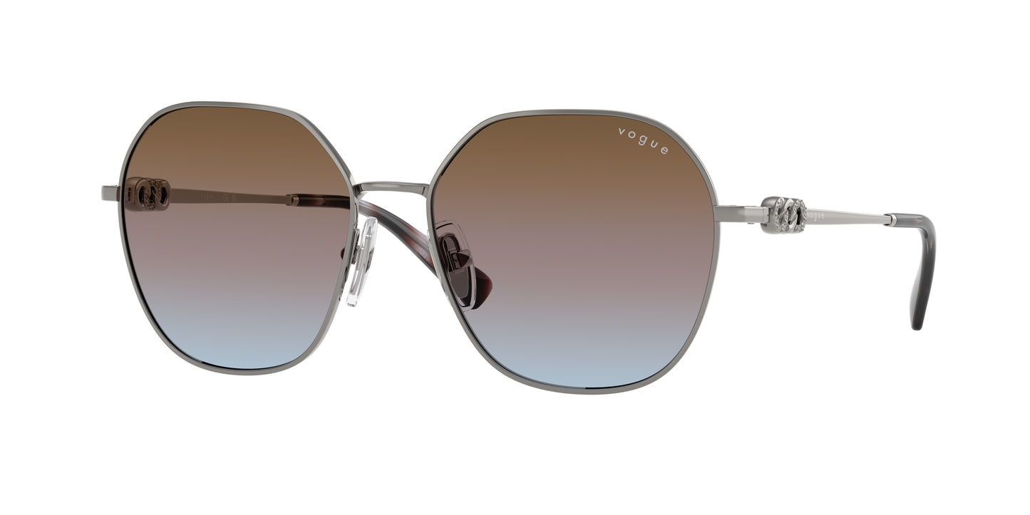 Vogue VO4318SB Irregular Sunglasses 548/48-Gunmetal 55-140-16 - Color Map Grey