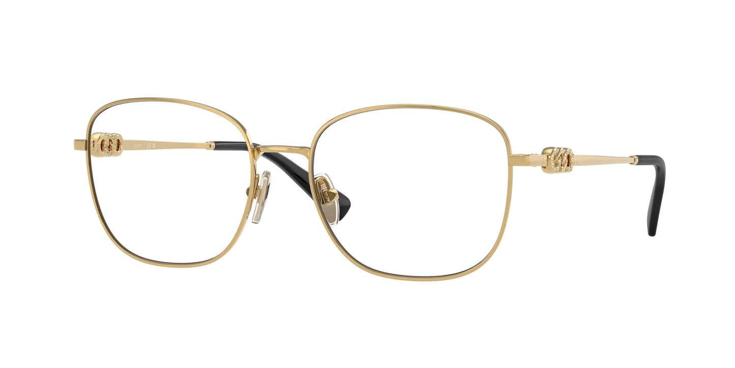 Vogue VO4319B Square Eyeglasses 280-Gold 54-140-17 - Color Map Gold